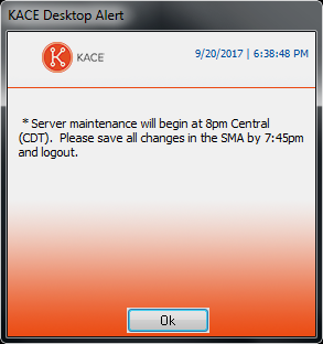 The image shows an alert dialog with the Dell logo at the top left.