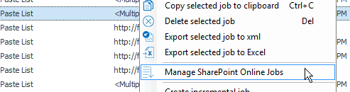 Manage SharePoint Online Jobs