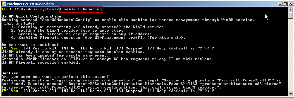 Exchange Management Shell window 2