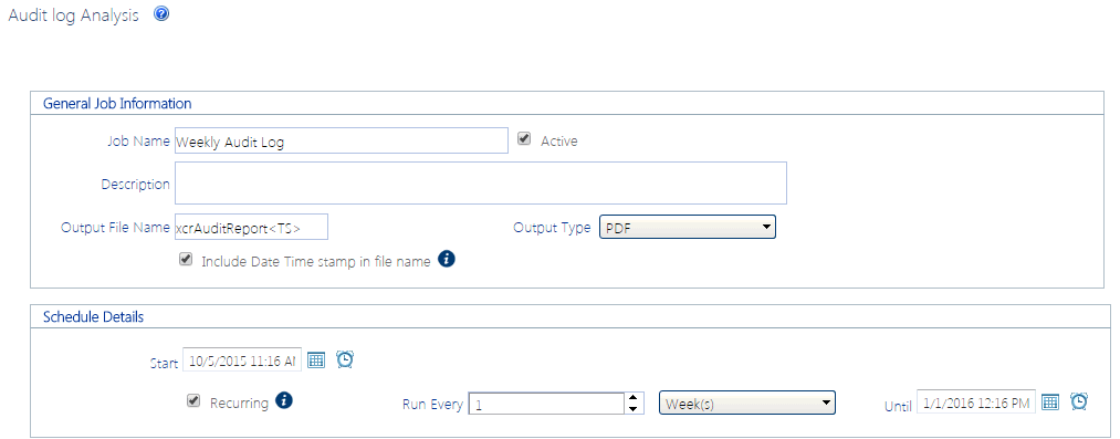 Schedule Date Range Example