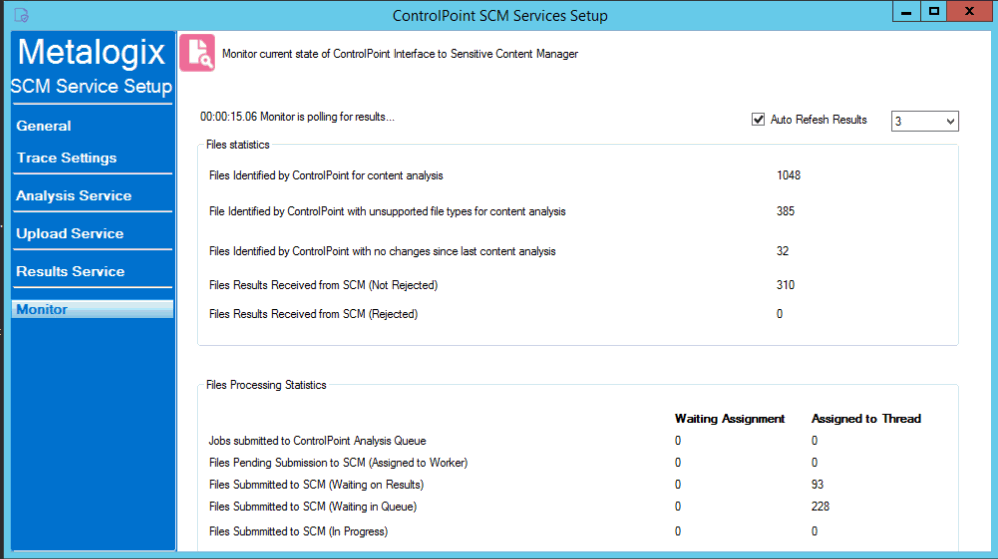 SCM Services Monitor