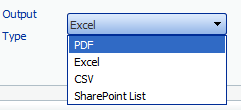 Schedule output type