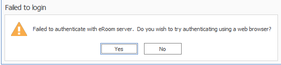 eRoom Logon Fail