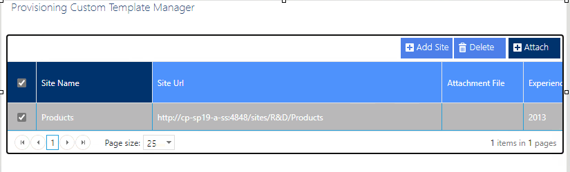 Provisioning Custom Template ATTACH WSP