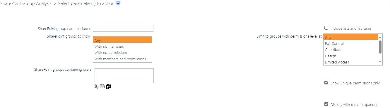 SP Group Analysis