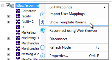 eRoom Show Template Rooms