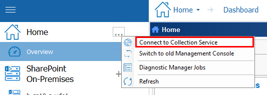 Connect to collection services