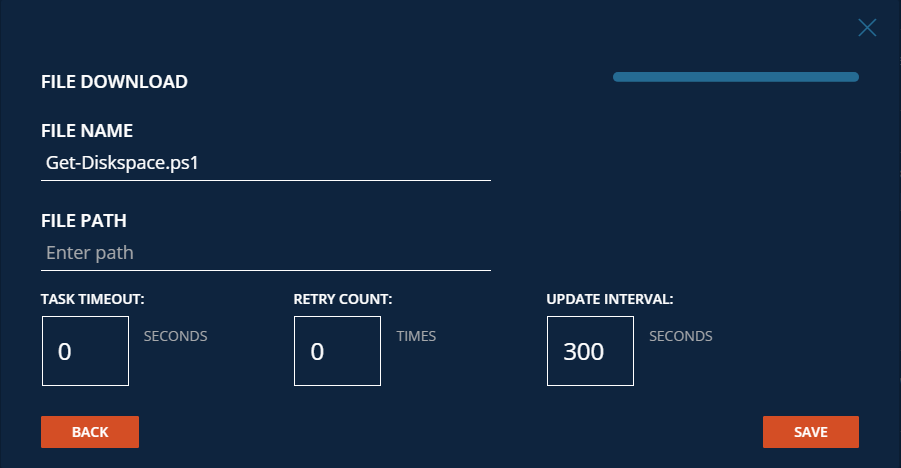 File Download screen