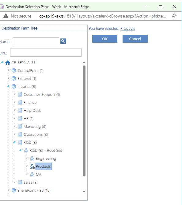 Site Provisioning Custom Template SELECT