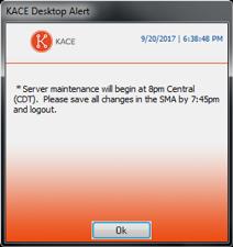 The image shows an alert dialog with the Dell logo at the top left.