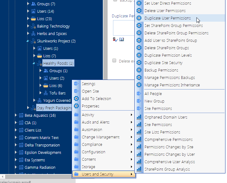 Evaluation Guide Duplicate User Menu Item