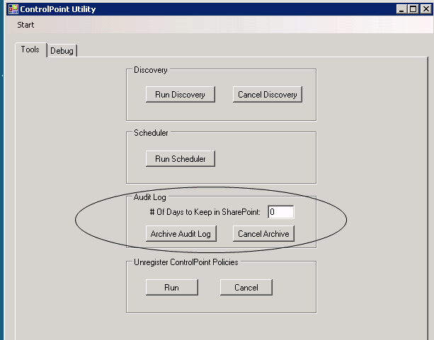 Archive Audit Log from Utility