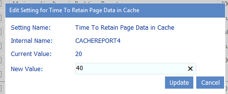 Config Setting CACHEREPORT4