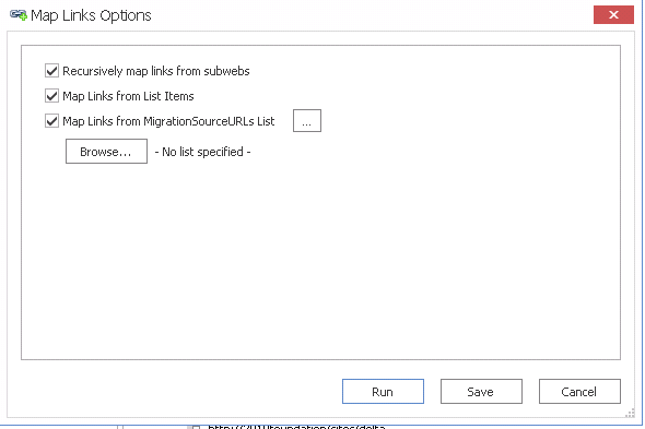 eRoom Map Links Option