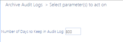 Archive Audit Log 800 Days