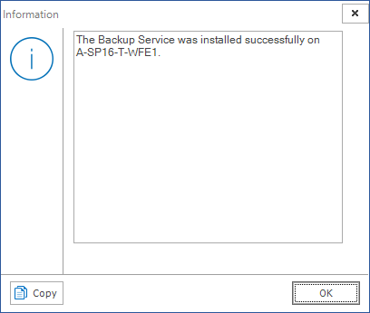 Configuration-Install-Backup-Service-success