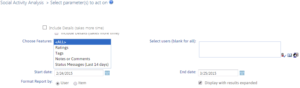 Social Activity Analysis