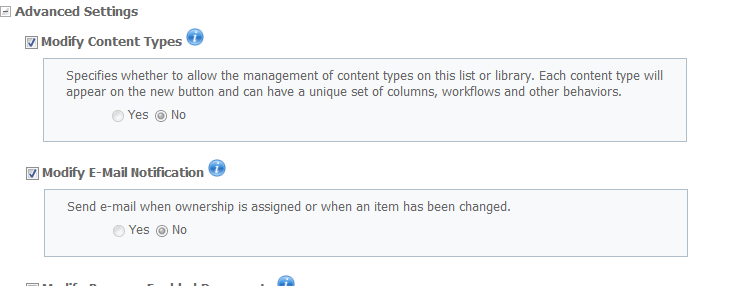 Duplicate List Properties PARAMETERS