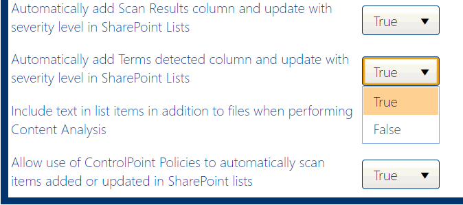 SCM Configuration Settings PREFERENCES