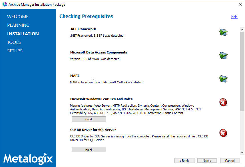 Install-Checking Prerequisites