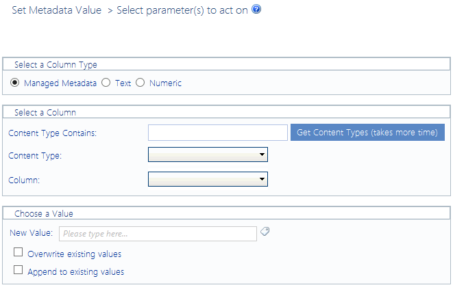 Set Column Metadata