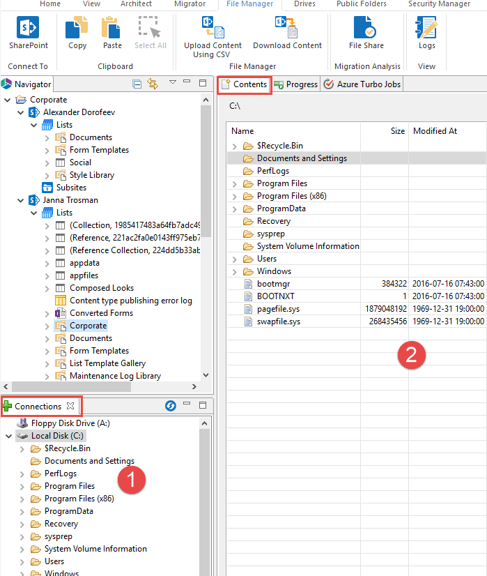 uploading files using CSV 1