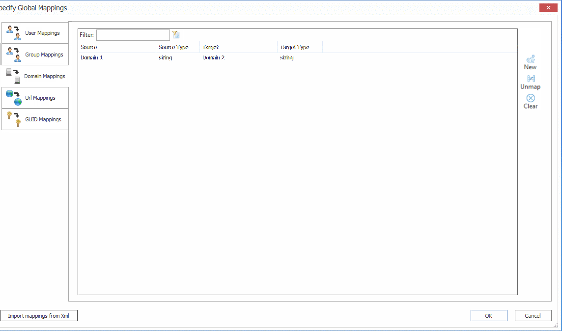 Specify Global Mapings