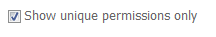 Unique Permissions Only FALSE
