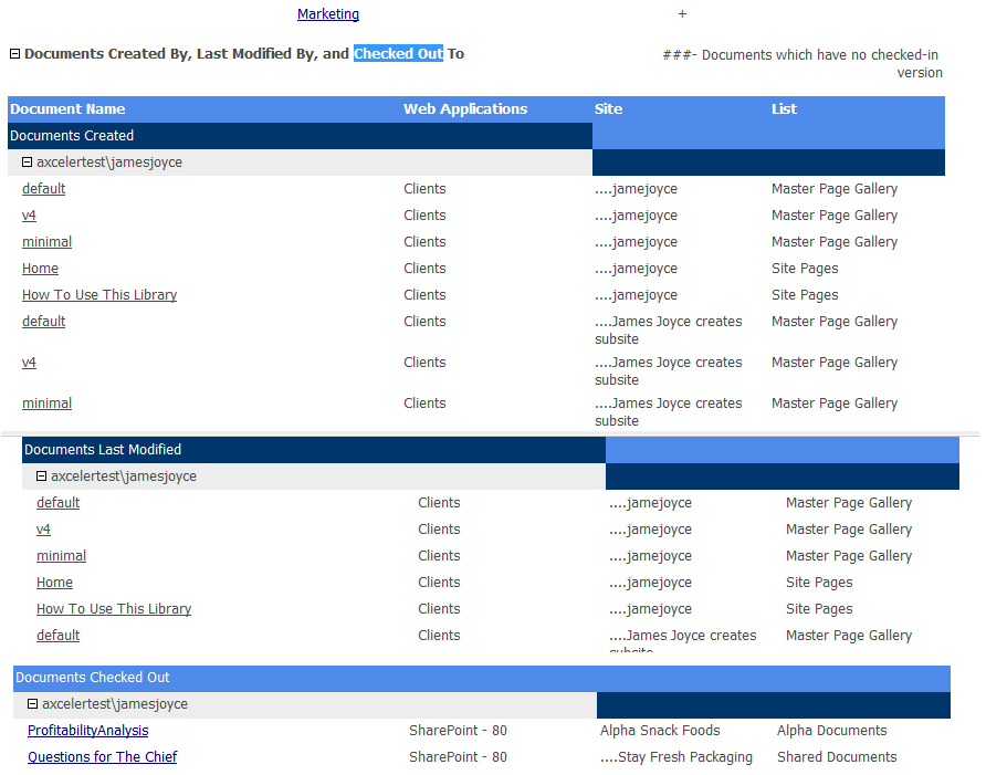 Comp User Documents