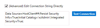 Installer xcAdmin CONNECTION STRING O365