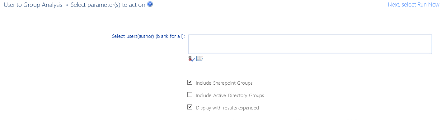 User to Group Analysis