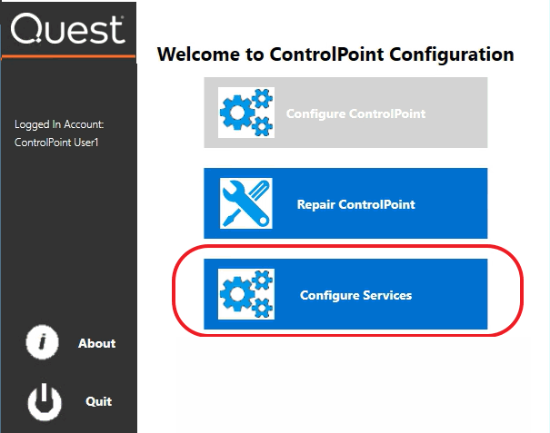 installer configure services ONLINE