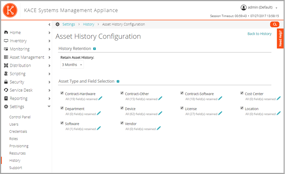 The Communication Settings page is one example of a configuration page.