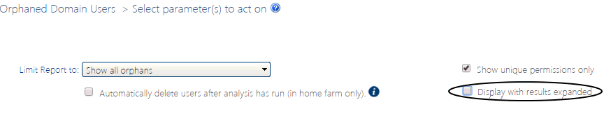 Evaluation Guide Orpahn Domain User Parameters