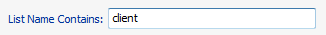 List Name Contains