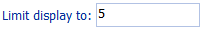Limit Display To