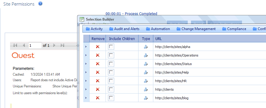 Selection Builder