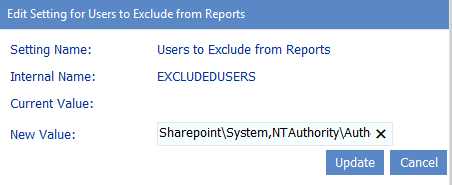 EXCLUDEUSERS