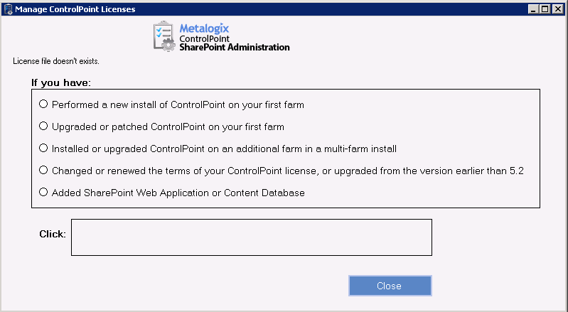 App Activation Dialog