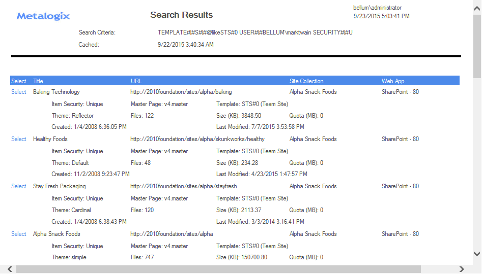 Advance search EXPANDED