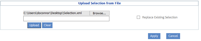 Evaluation Guide UPLOAD SELECTION