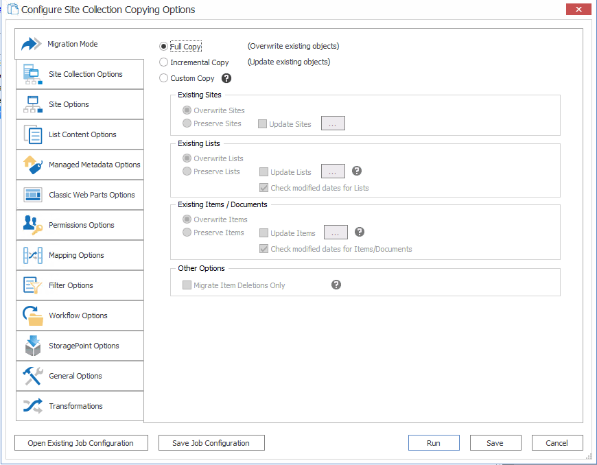 Advanced Migration Mode