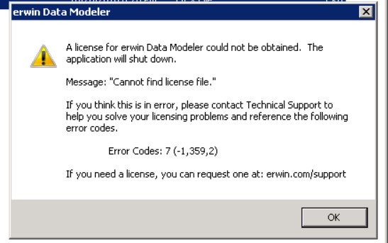 erwin data modeler license file