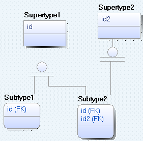 visual paradigm supertype subtype