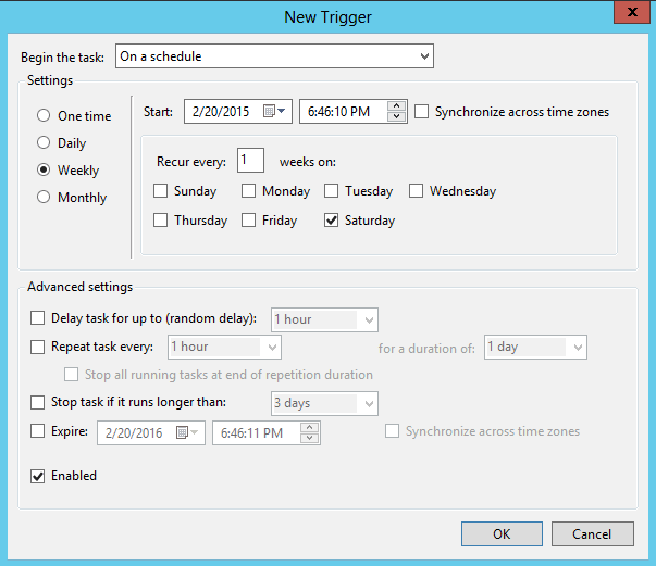 Archive Audit Log Task Scheduler 2012 2