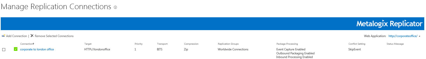 manage replication connections1