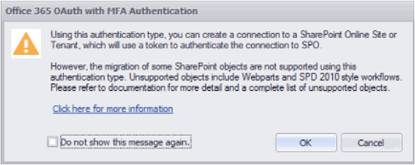 MFA Authentication Pop Up SHAREPOINT