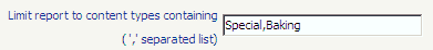Limit Reports to Content Types
