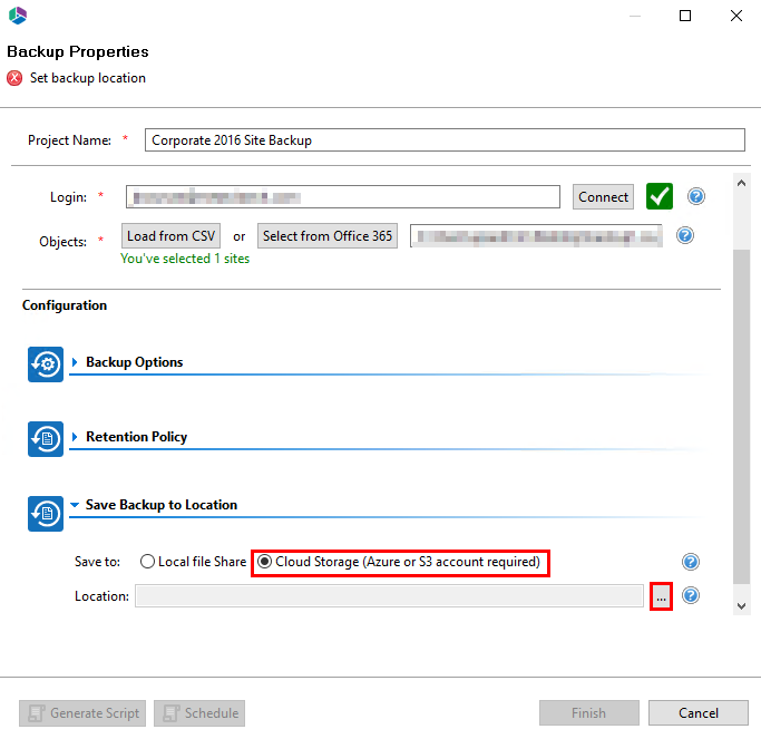 backup connecting to cloud 8