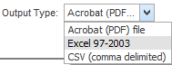 Secheduled Report Output Type